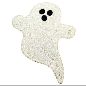 SET OF 2 Beaded Ghost Placemats!